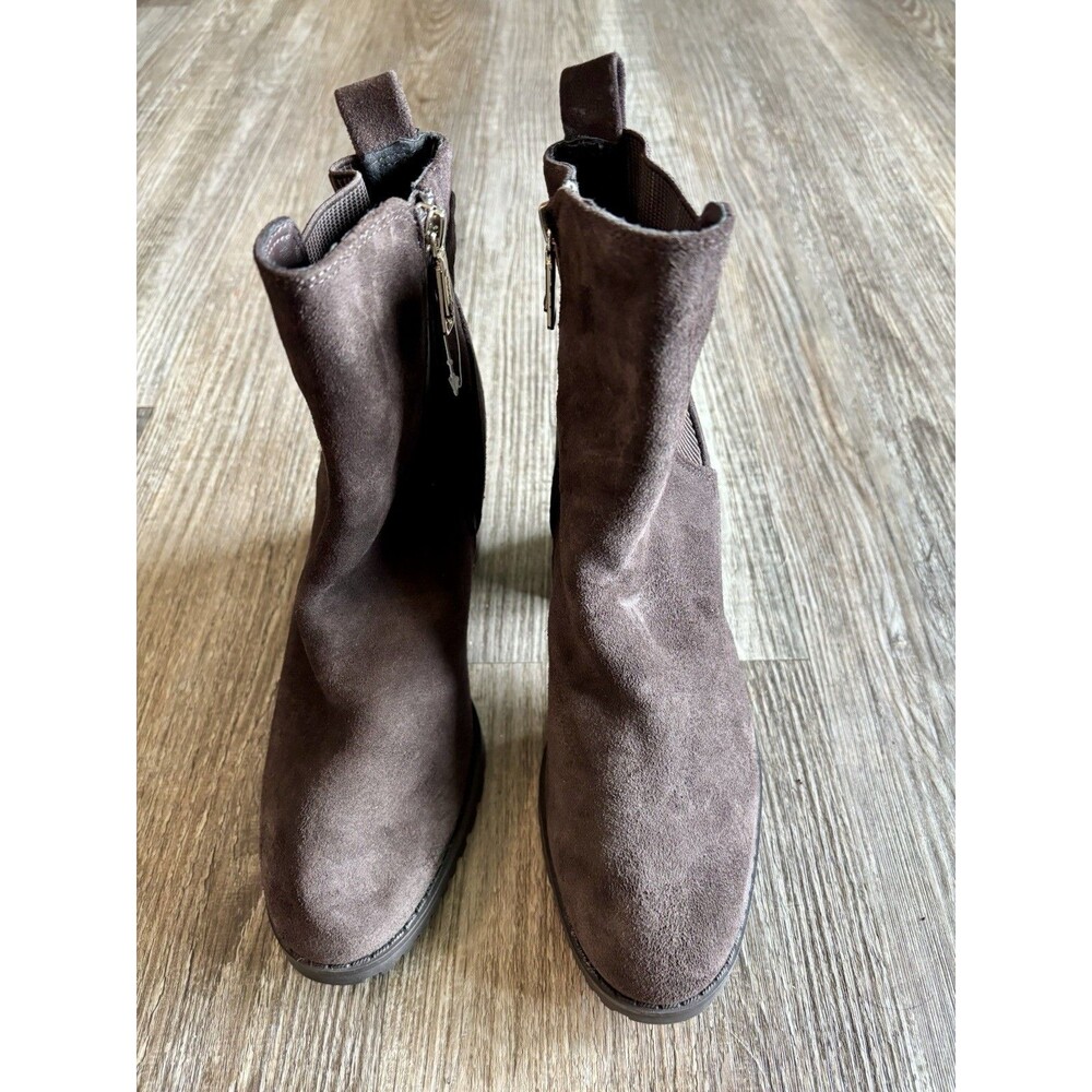 Blondo Tobi Waterproof Brown Chocolate Suede Chelsea Boot Bootie Women’s Size 7 - Picture 3 of 10